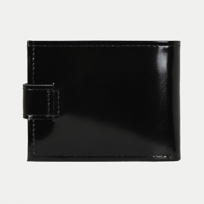 Портмоне мужское на кнопке, для купюр, для карт, для монет, цвет чёрный Портмоне мужское на кнопке, для купюр, для карт, для монет, цвет чёрный