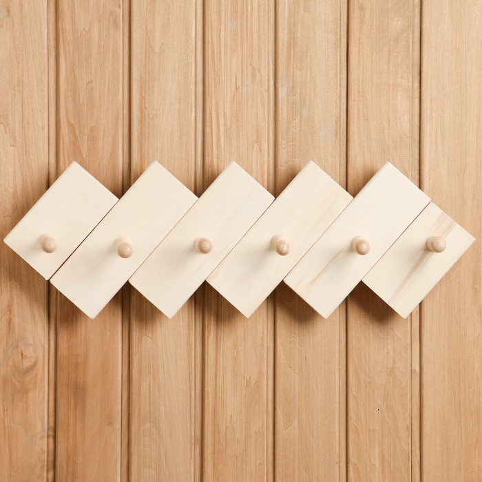 Вешалка Вешалка "Плетенка" 6 крючков 60 х19х3см, липа "Добропаровъ"