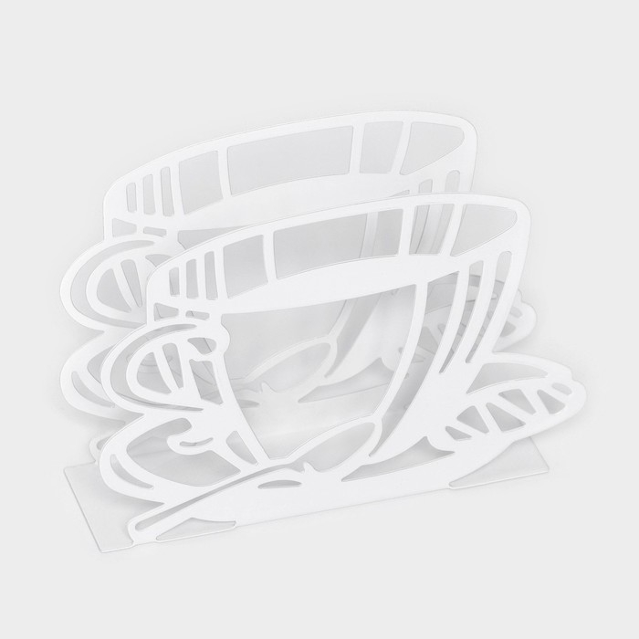 Салфетница Доляна &laquo;Кофе&raquo;, 14&times;4&times;10 см, цвет белый