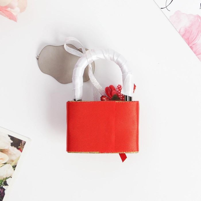 Замок свадебный с ключом &laquo;Совет да любовь&raquo;.