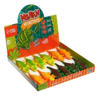 Антистресс сквиш мялка &laquo;Крокодил&raquo;, с песком, цвета МИКС, в шоубоксе, тянучка