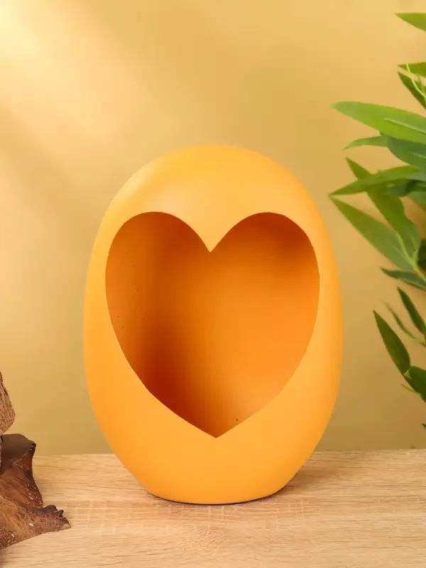 Подсвечник в форме сердца текстурный &laquo;Песок&raquo;, 16.5&times;8.5&times;22 +/- 1 см