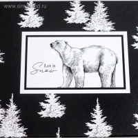 Набор подарочных коробок 5 в 1 &laquo;Черно-белый&raquo;, 32,5 х 20 х 12,5 - 22 х 14 х 8,5 см, Новый год