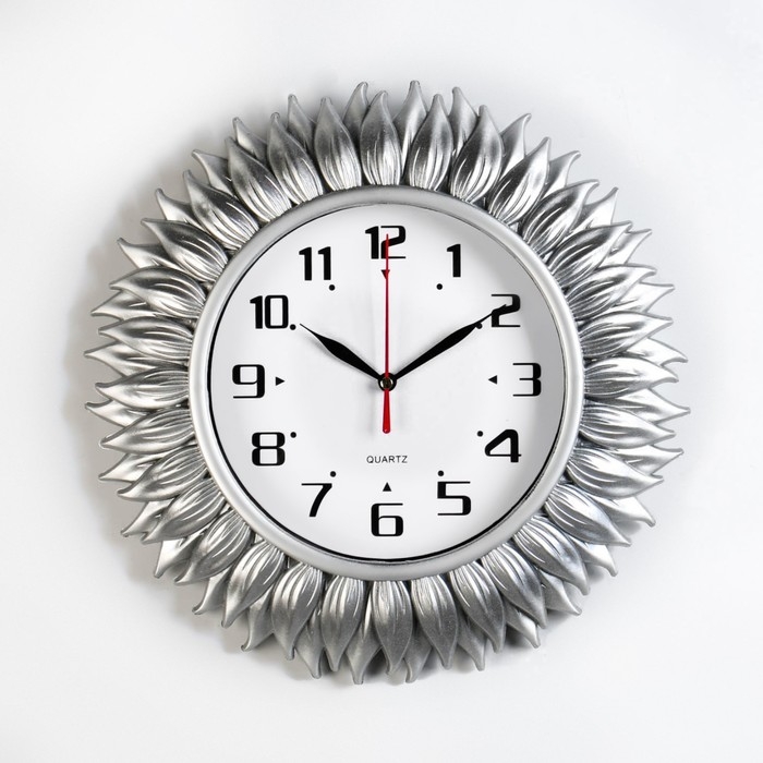 Часы настенные, интерьерные "Подсолнух", d-30 см, циферблат d-17.5 см