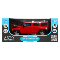 Машина металлическая Hummer H3 1:24 открываются двери, капот, свободный ход колёс, световые и звуковые эффекты Машина металлическая Hummer H3 1:24 открываются двери, капот, свободный ход колёс, световые и звуковые эффекты