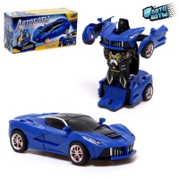 Робот инерционный «Спорткар», трансформируется при столкновении, цвета МИКС Робот инерционный «Спорткар», трансформируется при столкновении, цвета МИКС