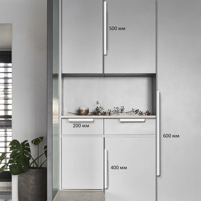 Ручка торцевая CAPPIO RP100WH, L=600 мм, цвет белый