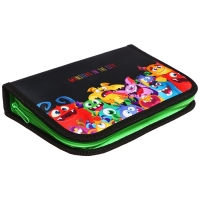 Пенал 3 секции, вкладка внутри, 140 х 210 х 40 мм, тканевый, Calligrata TOP Block "Монстрики" Пенал 3 секции, вкладка внутри, 140 х 210 х 40 мм, тканевый, Calligrata TOP Block "Монстрики"