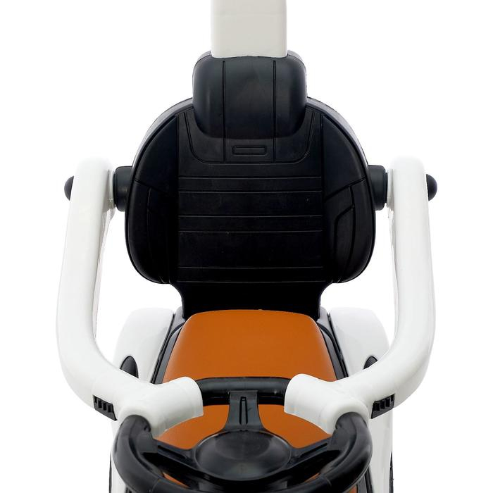 Толокар-каталка «Купе», с родительской ручкой, свет, звук, цвет белый Толокар-каталка «Купе», с родительской ручкой, свет, звук, цвет белый