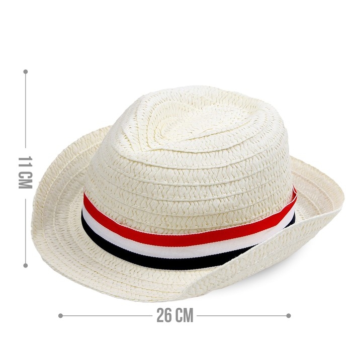 Панама соломенная детская для мальчика &laquo;Ракета&raquo;,микс, р-р 52-54