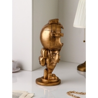 Подставка для мелочей &laquo;Астронавт&raquo;, полистоун, 44 см, цвет золото