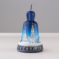 Свеча декоративная "Колокольчик Рождественский", большая, 6,5х6,5х10 см