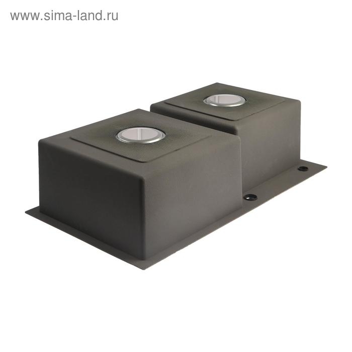 Мойка кухонная GERHANS K37843-S, врезная, двойная, 780х430х220 мм, с сифоном, S = 3.0 и 0.8 мм, глянцевая Мойка кухонная GERHANS K37843-S, врезная, двойная, 780х430х220 мм, с сифоном, S = 3.0 и 0.8 мм, глянцевая