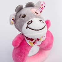 Погремушка мягкая на кольце &laquo;Коровка - пищалка&raquo;, Крошка Я