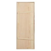 Дверной блок для бани, 180&times;70см, из сосны, на клиньях, массив, "Добропаровъ"