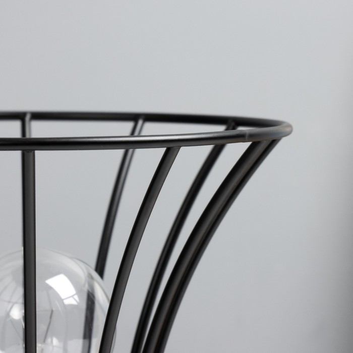 Настольная лампа "Анетта" Е27 40Вт черный 16х16х23см RISALUX