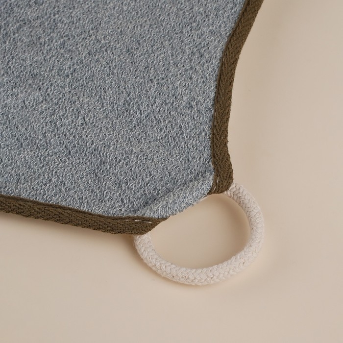 Мочалка массажная SL Home &laquo;Ортика&raquo;, бамбуковое волокно, 21&times;20,5 см, цвет серый