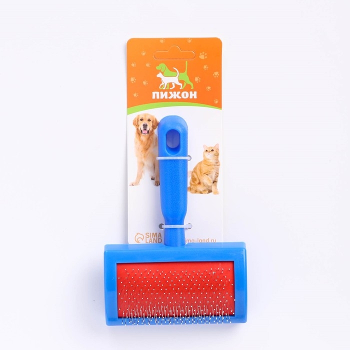 Пуходерка полукруглая средняя с каплями, 10 х 13 см, синяя Пуходерка полукруглая средняя с каплями, 10 х 13 см, синяя