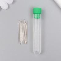 Иглы для бисера металл в пластиковой коробке набор 25 шт &Oslash; 0,8 мм