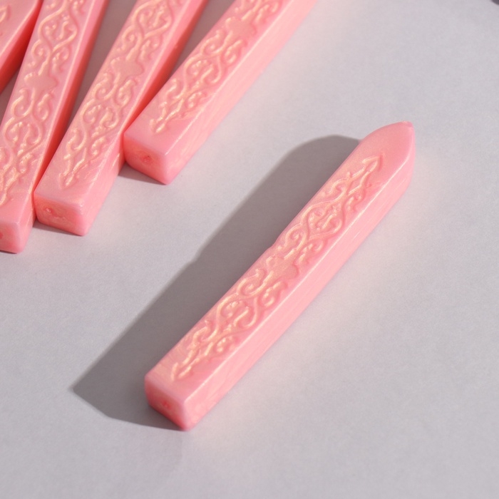 Сургуч для печати стержень Сургуч для печати стержень "Персик" перламутр 1,1х1,1х9 см