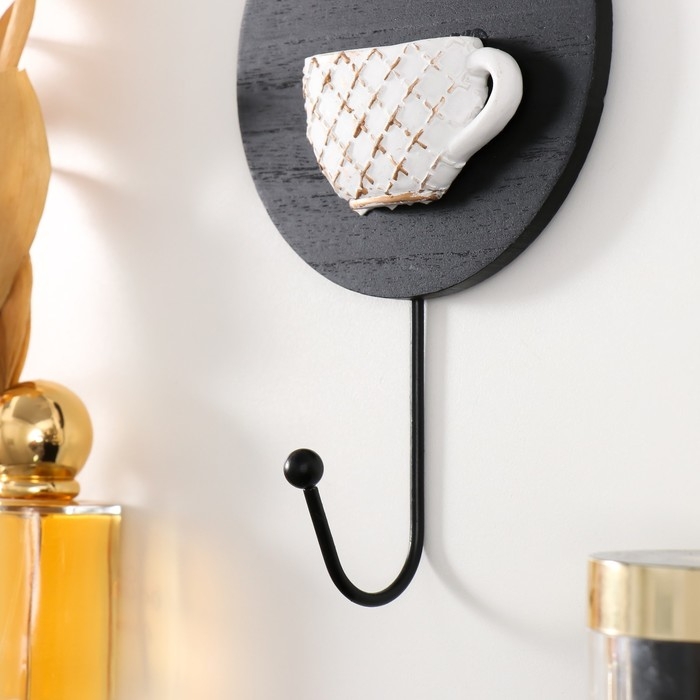 Крючки декоративные дерево Крючки декоративные дерево "Чашечка кофе" 20х12х4,5 см