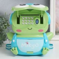 Копилка пластик "Рюкзак Лягуха" кодовый замок, звук АА 25х14х18,5 см Копилка пластик "Рюкзак Лягуха" кодовый замок, звук АА 25х14х18,5 см