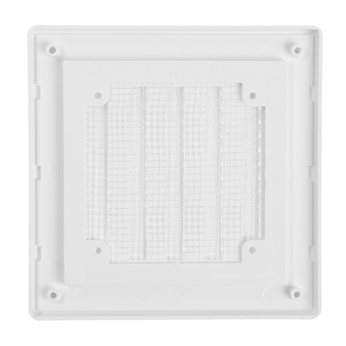 Решетка вентиляционная ZEIN Люкс ЛРР162, 162 х 162 мм, с сеткой, разъемная, регулируемая