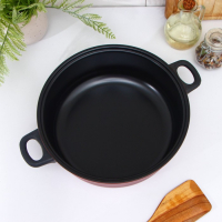 Кастрюля &laquo;Ренард&raquo;, 4 л, с крышкой, сетка фри 26&times;9 см, антипригарное покрытие, цвет красный