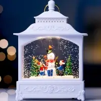 Фигура светодиодная "Снеговик" 5.5х14х19.5 см, 3хААА (не в компл.), музыка, USB, Т/БЕЛЫЙ