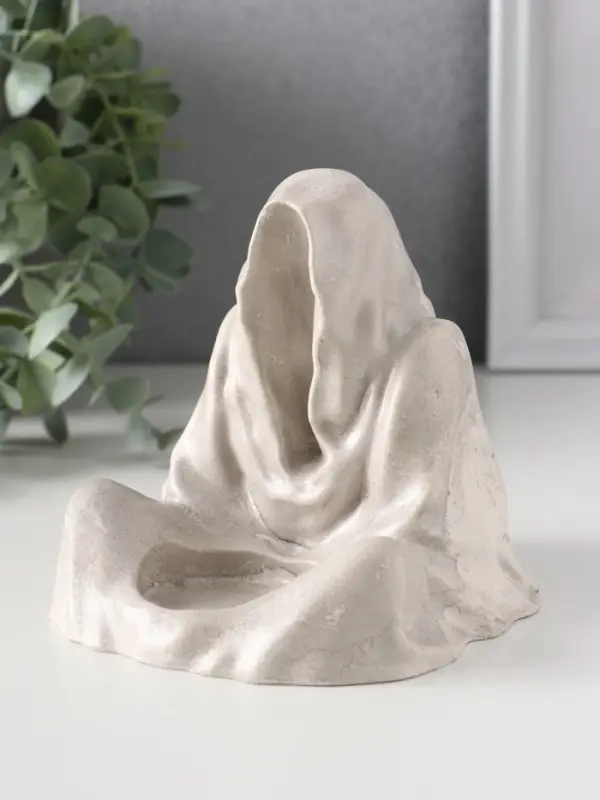 Подсвечник &laquo;Безликий&raquo;, 11&times;11&times;11.5 см, серый