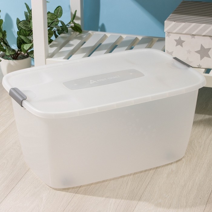 Бокс универсальный, на колёсиках, 46 л, 60&times;40&times;29 см, цвет МИКС