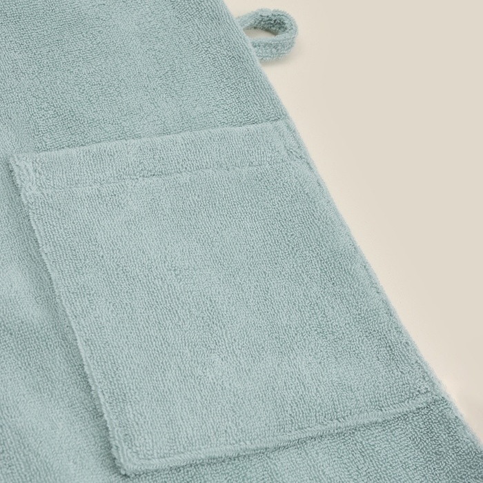 Халат махровый с капюшоном женский SL HOME: Basic "Аззура", р-р XL, 100% хл, 420 г/м2