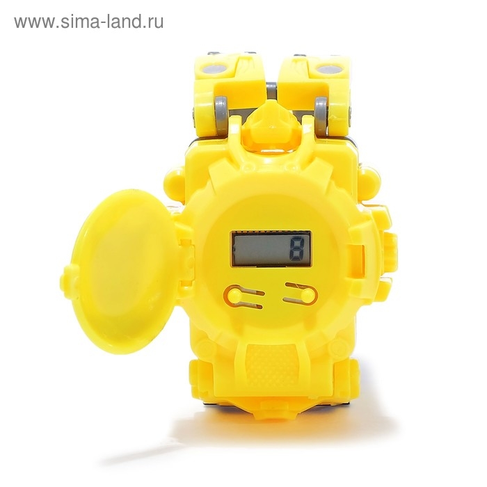 Робот &laquo;Часы&raquo;, трансформируется, с индикацией времени, цвет жёлтый