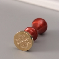 Печать для сургуча с пластиковой ручкой "Буква S на вензеле" 2,5х2,5х6,3 см