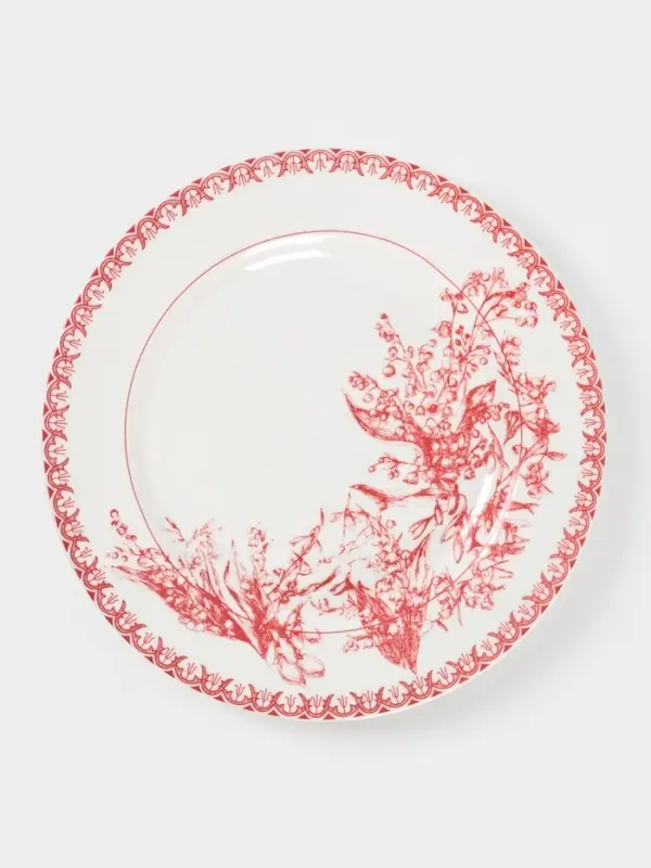 Тарелка Дулевский фарфор &laquo;Райские ландыши&raquo;, d=20 см, фарфор