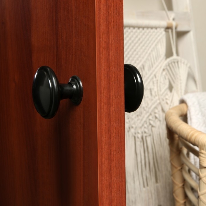 Ручка дверная пластмассовая, d=65, черная