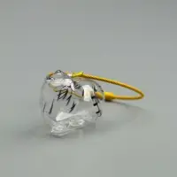 Брелок для шерсти кошачьей на тросе для ключей, рюкзака &laquo;Полосатый котик спит&raquo;, капсула с секретом, трос d=5.2 см 2.5&times;3.8&times;3 см