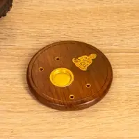 Подставка под благовония "Будда" 7 см, дерево шишам