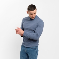 Водолазка мужской MINAKU: Basic line MAN цвет серо-голубой меланж, размер 56