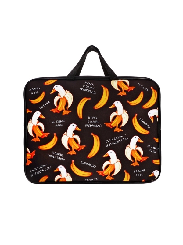 Папка с ручками текстильная А4, 360&times;245&times;70 мм, Calligrata TOP &laquo;Бананогусь&raquo;