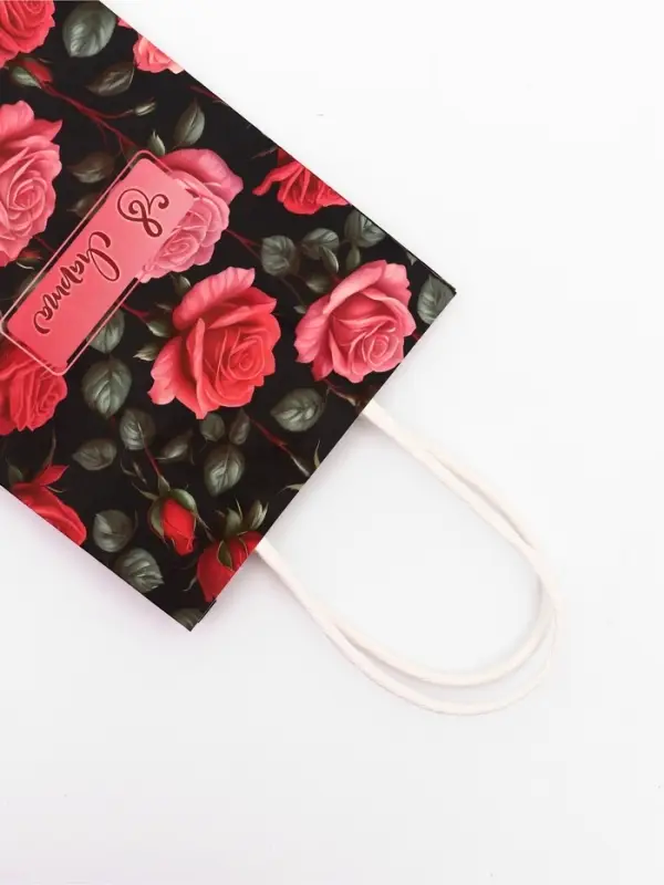 Пакет подарочный крафт &laquo;С 8 Марта!&raquo; 12&times;6&times;16 см