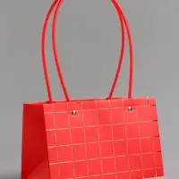 Сумка для цветов влагостойкая, красная 22x10.5x13.5&plusmn;5% см