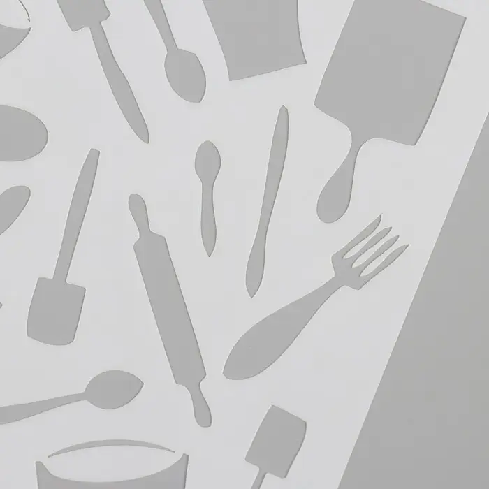 Трафарет пластик "Кухонная утварь" 15х15 см