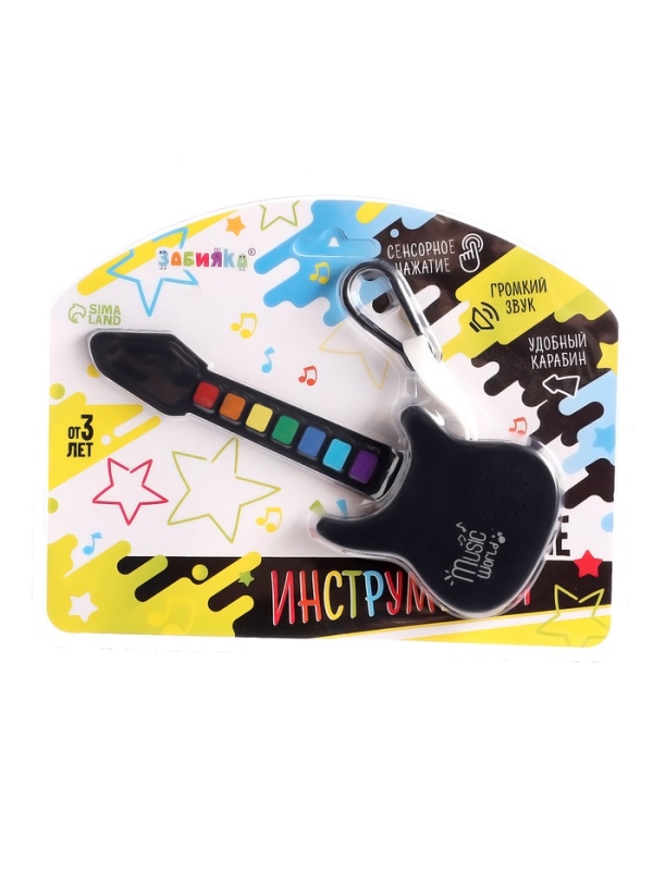 Музыкальная гитара, с сенсорным нажатием и карабином