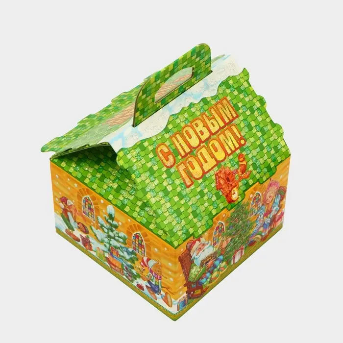 Подарочная коробка новогодняя с заданиями по мотивам известных сказок &laquo;Домик малый&raquo; 120&times;12 см