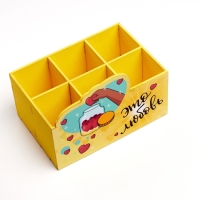 Органайзер для хранения мелочей "Это любовь!" 6 отделений, 18,7х12,5х12,5 см Органайзер для хранения мелочей "Это любовь!" 6 отделений, 18,7х12,5х12,5 см