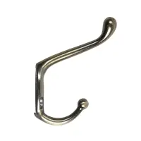 Крючок мебельный ТУНДРА TKd=015, двухрожковый, бронза
