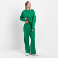 Комплект женский повседневный (свитшот и брюки), зеленый, размер 46-48 Комплект женский повседневный (свитшот и брюки), зеленый, размер 46-48