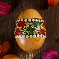 Сувенирный музыкальный инструмент Маракас "Яйцо с узором" МИКС 6,5х5х5 см Сувенирный музыкальный инструмент Маракас "Яйцо с узором" МИКС 6,5х5х5 см