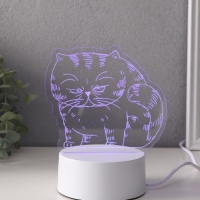 Светильник "Толстый кот" LED RGB от сети RISALUX 9,5х16,7х16 см
